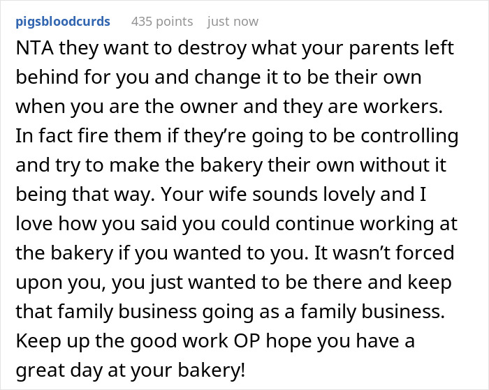 This Guy Was Named After His Late Parents' Bakery, So He Flatly Refuses To Rename It On MIL's Persistent Demands This Guy Was Named After His Late Parents' Bakery, So He Flatly Refuses To Rename It On MIL's Persistent Demands