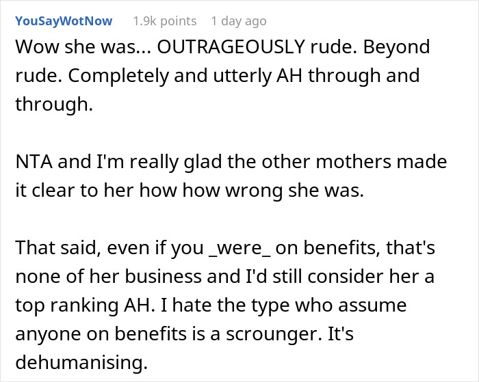 Woman Meets Fellow Mom From Kid’s School, First Instinct Is To Berate Her For Being A “Scrounger” And “On Benefits”