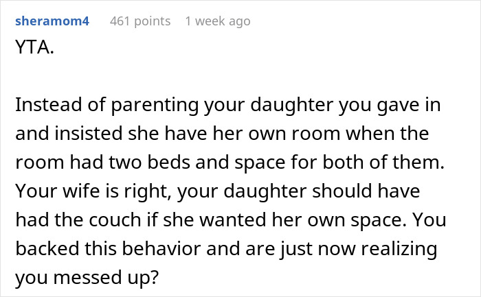 Mom Can't Believe Her Husband Suggested Her Daughter Sleep On The Couch, While His Daughter Gets A Whole Room To Herself Mom Can't Believe Her Husband Suggested Her Daughter Sleep On The Couch, While His Daughter Gets A Whole Room To Herself