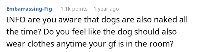 “[Am I The Jerk] For Being Uncomfortable With My GF Being Naked Around Her Dog?”