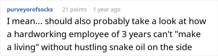 General Manager Asks If He Was A Jerk To Fire MLM Employee For Selling Pyramid Scheme Products At Work General Manager Asks If He Was A Jerk To Fire MLM Employee For Selling Pyramid Scheme Products At Work