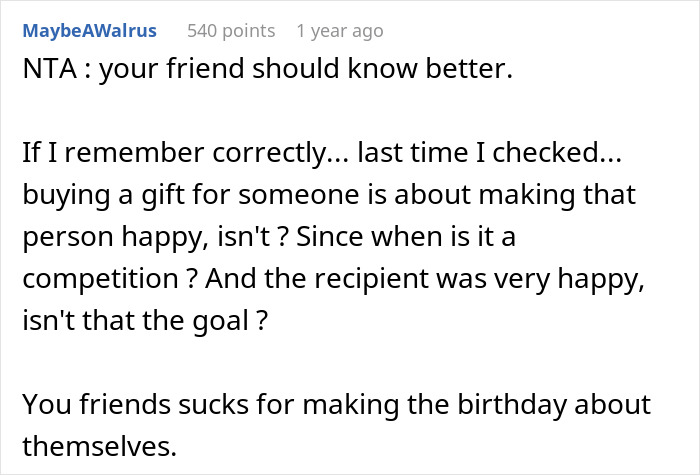 Thrifty Woman Uses Coupons To Buy A Great Birthday Gift, Which Makes The Birthday Person Ecstatic But Leaves Her Friends Angry With Her Thrifty Woman Uses Coupons To Buy A Great Birthday Gift, Which Makes The Birthday Person Ecstatic But Leaves Her Friends Angry With Her