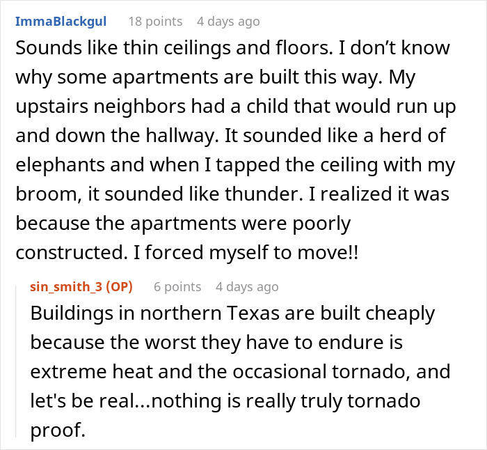 "I Dropped My Bombshell": Person Gets Petty Revenge Against Bad Neighbors Who Complained About Every Small Noise "I Dropped My Bombshell": Person Gets Petty Revenge Against Bad Neighbors Who Complained About Every Small Noise
