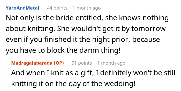 Random Hotel Guest Knits Shawl In The Lobby, A Bride Enters And Demands It As A Wedding Present Random Hotel Guest Knits Shawl In The Lobby, A Bride Enters And Demands It As A Wedding Present