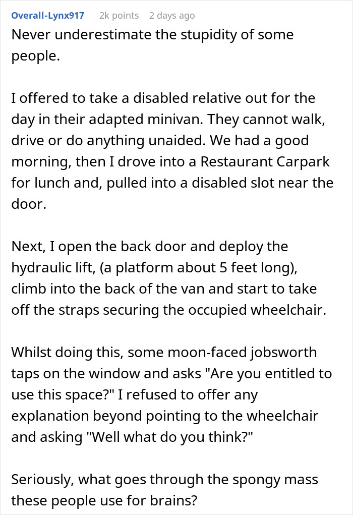 Man Shouting At A Person For Legally Using A Handicapped Parking Spot Gets Instant Karma From A Nearby Cop
