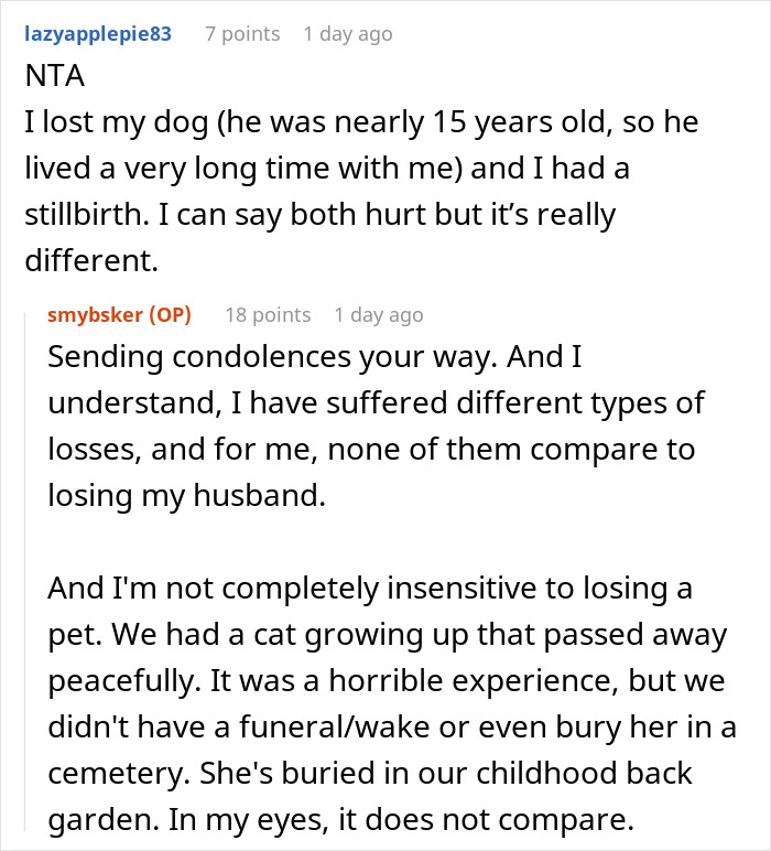 “A Dog Is Not The Same As A Husband”: Woman Loses Patience With Her Sister For Nonstop Comparisons Of Their Losses “A Dog Is Not The Same As A Husband”: Woman Loses Patience With Her Sister For Nonstop Comparisons Of Their Losses