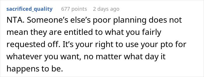 "I Honestly Don't Really Care": Person Refuses To Give Up Their Day Off To Play A Video Game