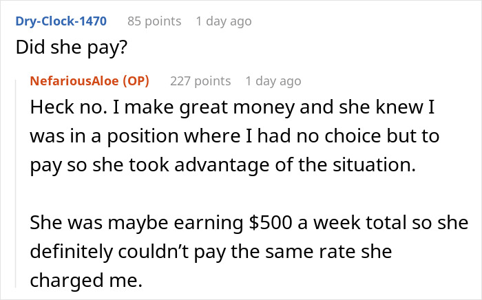 Woman Agrees To Watch Stepbrother’s Ex’s Child For A Day But Charges Her A “Family Rate” Of $200, Gets A Taste Of Her Own Medicine A Couple Of Years Later