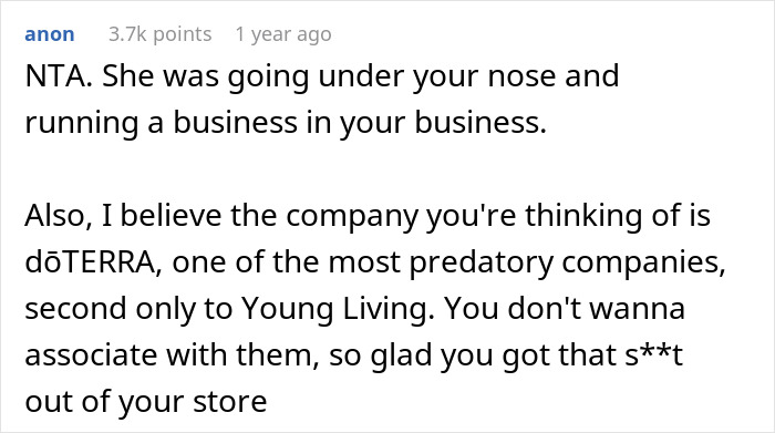 General Manager Asks If He Was A Jerk To Fire MLM Employee For Selling Pyramid Scheme Products At Work
