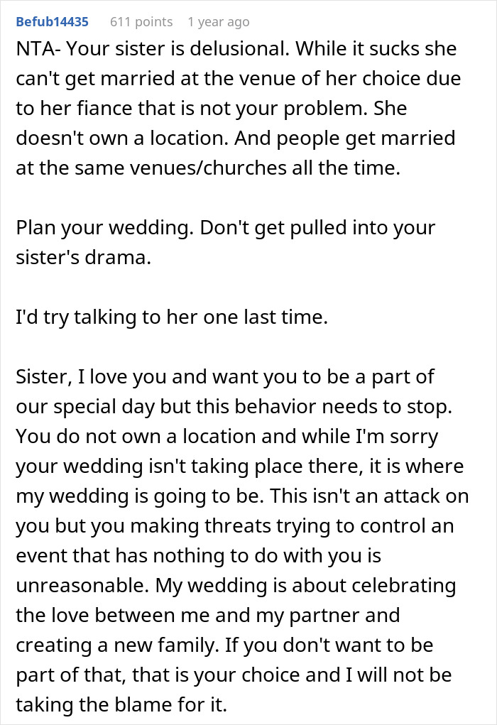 "I Have Little Sympathy For My Sister At This Point": Woman Flips Out As Brother Picks Her Dream Venue For His Own Wedding