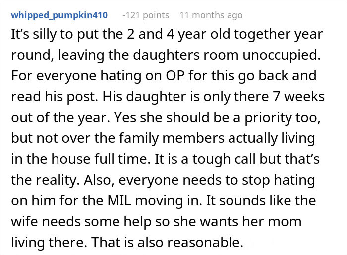 "She Threw A Fit": Dad Tells 12-Year-Old She'll Have To Give Up Her Room And Move In With A 4-Year-Old, Looks For Validation Online But Gets Called Out Instead