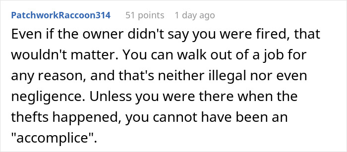 Employee Gets Fired, So She Just Goes Home, Boss Calls The Police On Her After Realizing $30k Of Goods Went Missing But Ends Up Looking Like A Fool