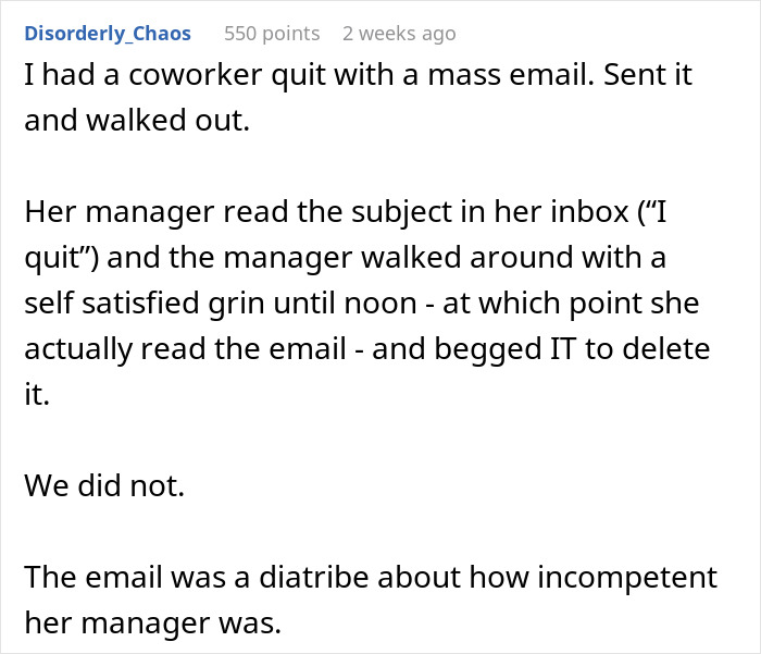 Employee Quits Their Job, Sends Out An Email That Others Call The “Sacred Text”