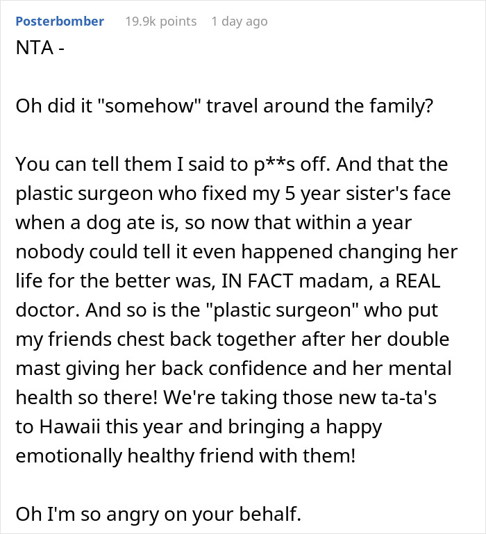 Plastic Surgeon Has Enough Of Aunt Bashing Her Profession And Idolizing Her Nurse Daughter, Viciously Mocks Both Of Them