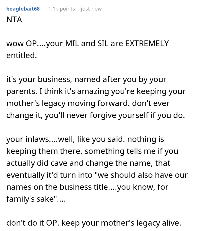 This Guy Was Named After His Late Parents' Bakery, So He Flatly Refuses To Rename It On MIL's Persistent Demands This Guy Was Named After His Late Parents' Bakery, So He Flatly Refuses To Rename It On MIL's Persistent Demands