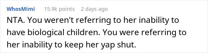 Brother’s Infertile Girlfriend Keeps Making Judgy Comments Regarding This Woman's Parenting, She Can’t Take It Anymore And Snaps Back Brother’s Infertile Girlfriend Keeps Making Judgy Comments Regarding This Woman's Parenting, She Can’t Take It Anymore And Snaps Back