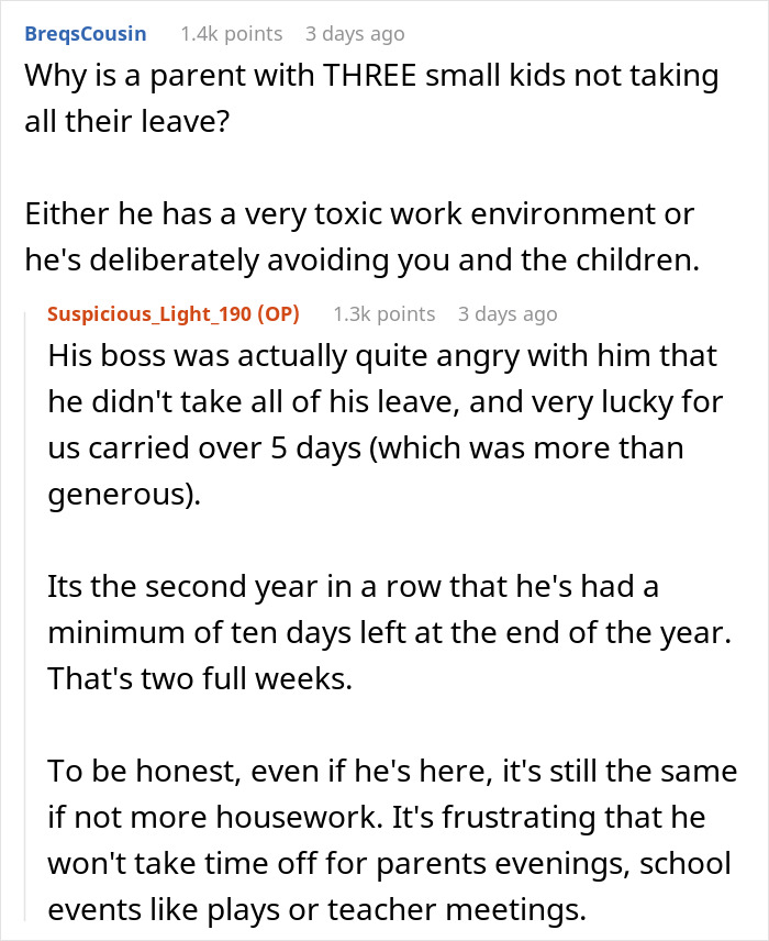 Husband Doesn't Want His Wife To Go On A Birthday Vacation Alone, Calls Her "Selfish" For Wanting Him To Stay With The Kids Husband Doesn't Want His Wife To Go On A Birthday Vacation Alone, Calls Her "Selfish" For Wanting Him To Stay With The Kids