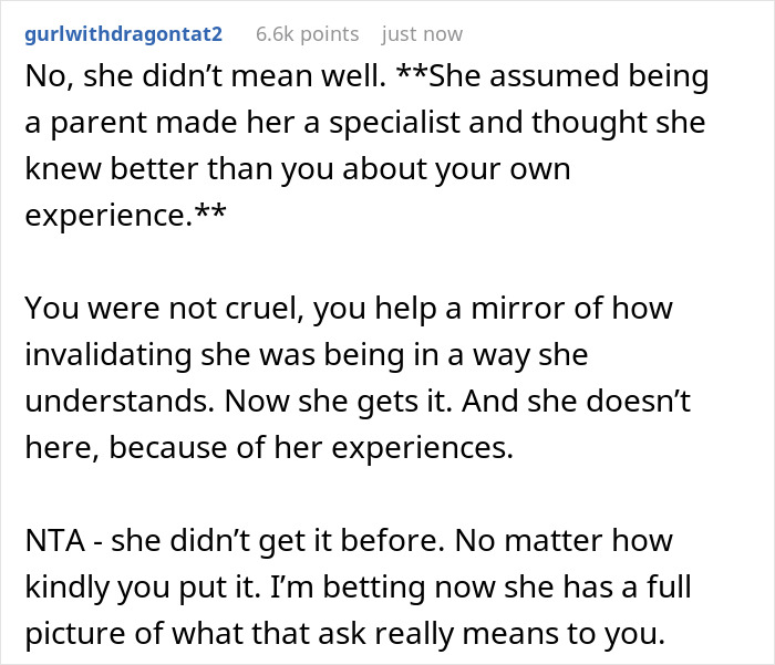 Friend Thinks Woman’s Abusive Mother Can Be Excused Because “It’s Hard Being A Parent,” So She Compares Her To Her Ex To Open Her Eyes