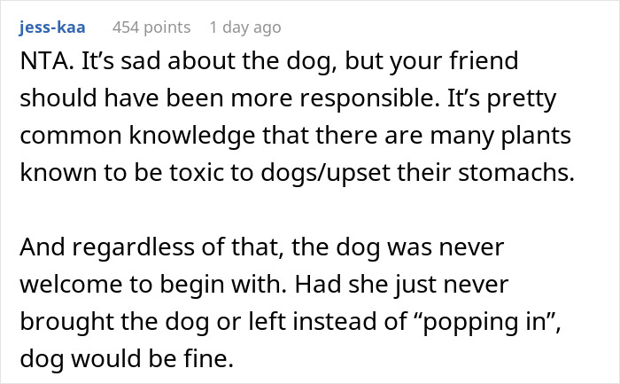 "I've Heard She Plans To Sue Me For Her Vet Bills": Guest Brings Her Dog To A Party Without Permission, Blames It On The Hostess When He Gets Seriously Sick "I've Heard She Plans To Sue Me For Her Vet Bills": Guest Brings Her Dog To A Party Without Permission, Blames It On The Hostess When He Gets Seriously Sick