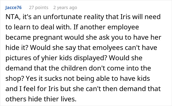 Employee Struggles With Infertility, Gets Upset When Manager Ignores Her Demand To Make Another Coworker Put Away Her Mother’s Day Flowers