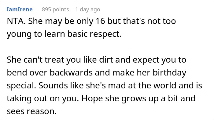 Teen Gets Mad Over Stepdad's Decision Not To Pay For Her Expensive Birthday Party Since He's Not Even Invited Teen Gets Mad Over Stepdad's Decision Not To Pay For Her Expensive Birthday Party Since He's Not Even Invited