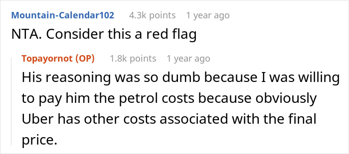 Boyfriend Demands To Be Paid The Same As Uber For Picking Girlfriend Up From Work, And The Woman Is Perplexed Boyfriend Demands To Be Paid The Same As Uber For Picking Girlfriend Up From Work, And The Woman Is Perplexed
