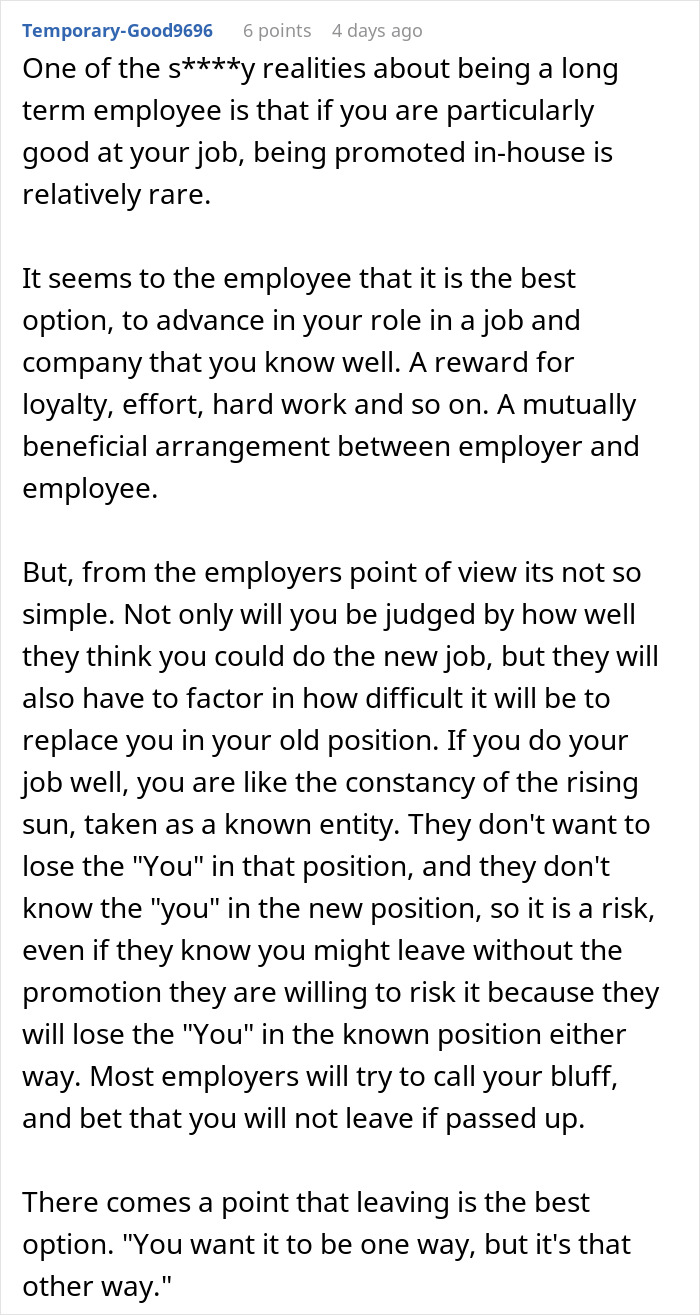 "They Refused To Believe I Had Left": Person Quits Their Job After The Guy They Trained Gets Promoted Instead Of Them "They Refused To Believe I Had Left": Person Quits Their Job After The Guy They Trained Gets Promoted Instead Of Them