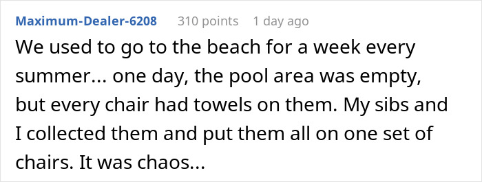 Woman Watches Chaos Ensue After Taking Towels Off Every Lounge Chair In Petty Revenge