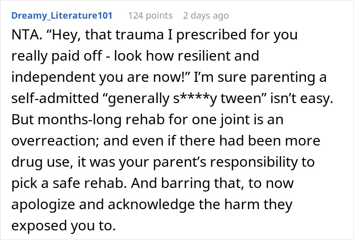 Mom Sent Her Son To Rehab When He Was 13, Claims She Saved His Life Years After, So He Calls Her Out Mom Sent Her Son To Rehab When He Was 13, Claims She Saved His Life Years After, So He Calls Her Out
