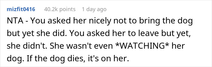 "I've Heard She Plans To Sue Me For Her Vet Bills": Guest Brings Her Dog To A Party Without Permission, Blames It On The Hostess When He Gets Seriously Sick "I've Heard She Plans To Sue Me For Her Vet Bills": Guest Brings Her Dog To A Party Without Permission, Blames It On The Hostess When He Gets Seriously Sick