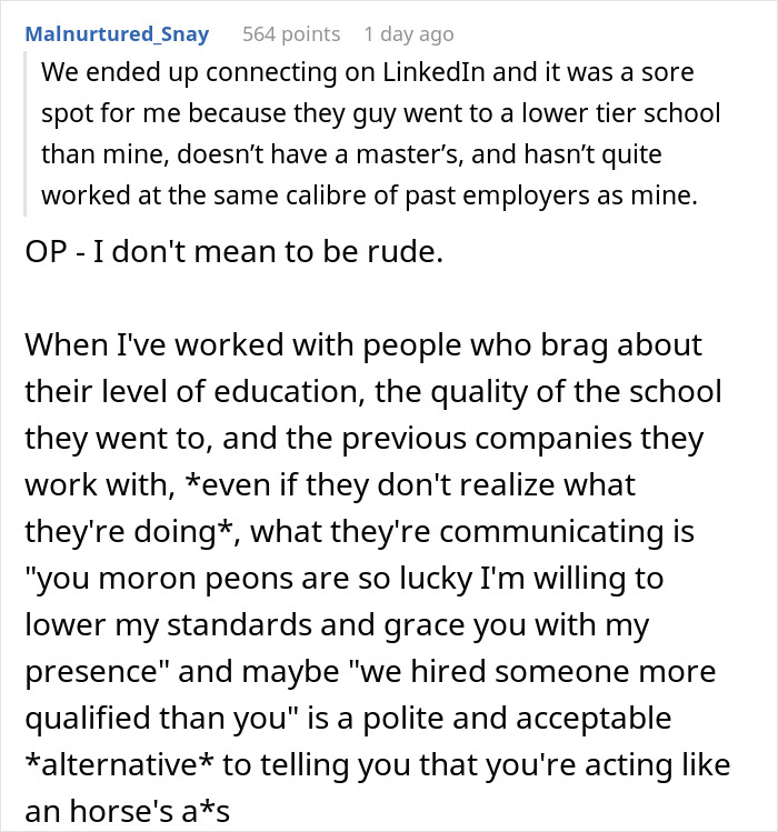 "The Guy Who Got The Job I Wanted Reached Out To Me For Help With His Job" "The Guy Who Got The Job I Wanted Reached Out To Me For Help With His Job"