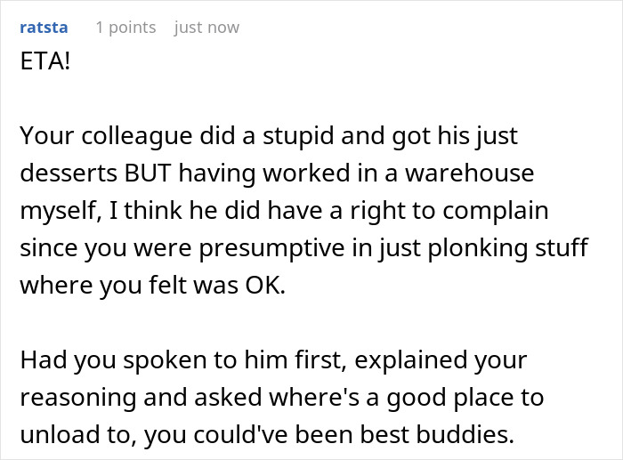 "You Don't Want Me To Unload My Car? Great!": Employee Agrees With Coworker Insisting He Shouldn't Help Unload His Car "You Don't Want Me To Unload My Car? Great!": Employee Agrees With Coworker Insisting He Shouldn't Help Unload His Car