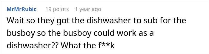 Manager Ignores His Part Of The Deal With Busboy, Regrets It When He Just Up And Leaves, Leaving The Place In Complete Pandemonium