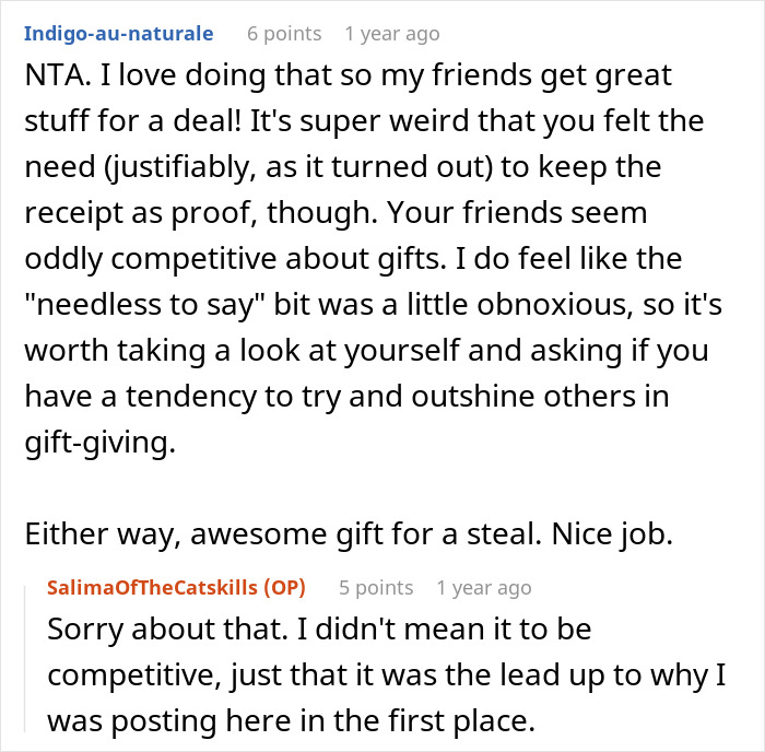 Thrifty Woman Uses Coupons To Buy A Great Birthday Gift, Which Makes The Birthday Person Ecstatic But Leaves Her Friends Angry With Her Thrifty Woman Uses Coupons To Buy A Great Birthday Gift, Which Makes The Birthday Person Ecstatic But Leaves Her Friends Angry With Her
