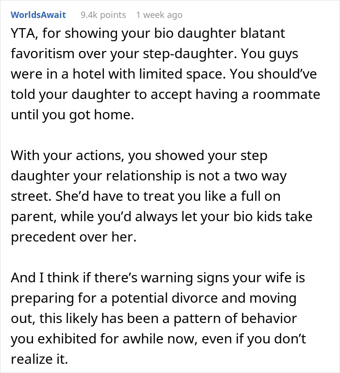 Mom Can't Believe Her Husband Suggested Her Daughter Sleep On The Couch, While His Daughter Gets A Whole Room To Herself Mom Can't Believe Her Husband Suggested Her Daughter Sleep On The Couch, While His Daughter Gets A Whole Room To Herself