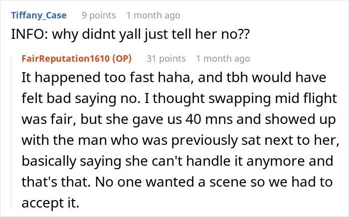 Exhausted Passenger Is Upset About Having To Give Up Their Middle Seat To A Mother Traveling With A Baby Exhausted Passenger Is Upset About Having To Give Up Their Middle Seat To A Mother Traveling With A Baby