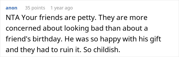 Thrifty Woman Uses Coupons To Buy A Great Birthday Gift, Which Makes The Birthday Person Ecstatic But Leaves Her Friends Angry With Her Thrifty Woman Uses Coupons To Buy A Great Birthday Gift, Which Makes The Birthday Person Ecstatic But Leaves Her Friends Angry With Her