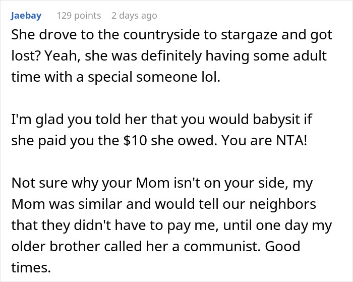 Mom Refuses To Pay Babysitter An Extra $10 For 'Crisis Pay', So He Refuses To Babysit