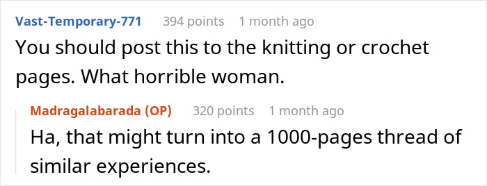 Random Hotel Guest Knits Shawl In The Lobby, A Bride Enters And Demands It As A Wedding Present Random Hotel Guest Knits Shawl In The Lobby, A Bride Enters And Demands It As A Wedding Present