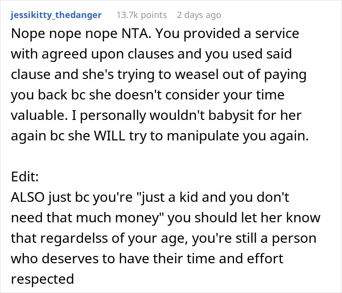 Mom Refuses To Pay Babysitter An Extra $10 For 'Crisis Pay', So He Refuses To Babysit