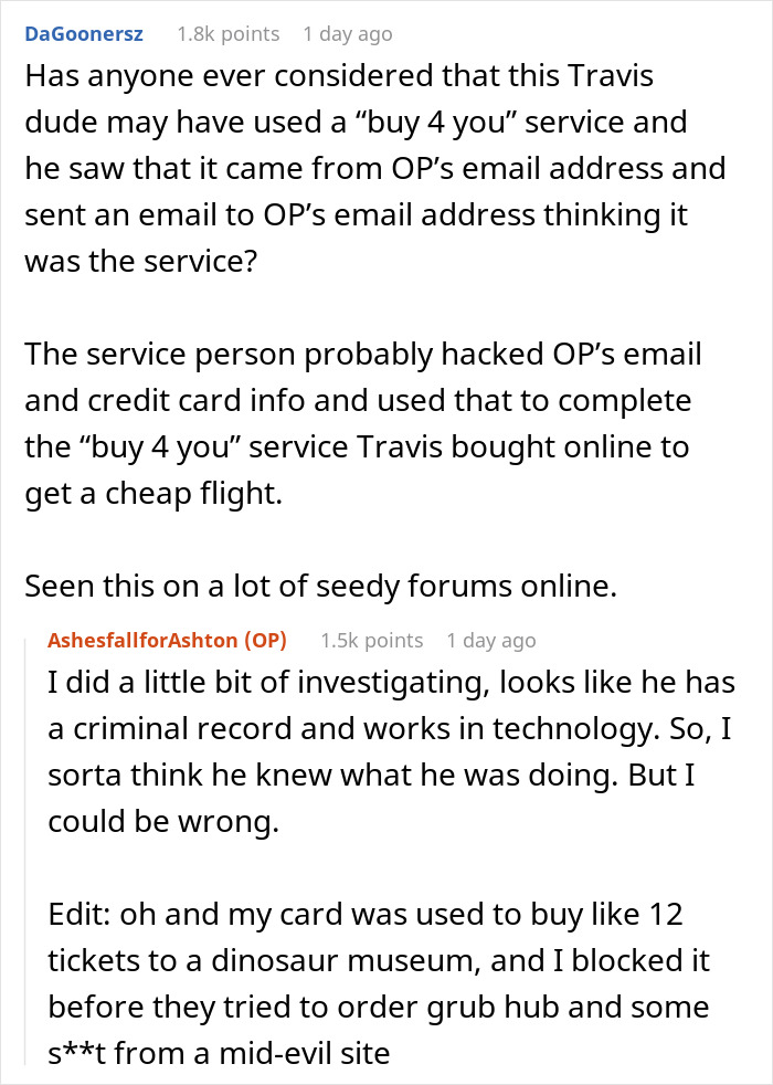 Man Gets His Credit Card Number Stolen, Ends Up Confused When He Upsets The Thief By Canceling The Flight That Was Booked Using It Man Gets His Credit Card Number Stolen, Ends Up Confused When He Upsets The Thief By Canceling The Flight That Was Booked Using It