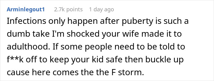 Guy Asks If He’s A Jerk For Getting In A Fight With His MIL About His Daughter Having “Real” Private Parts Guy Asks If He’s A Jerk For Getting In A Fight With His MIL About His Daughter Having “Real” Private Parts