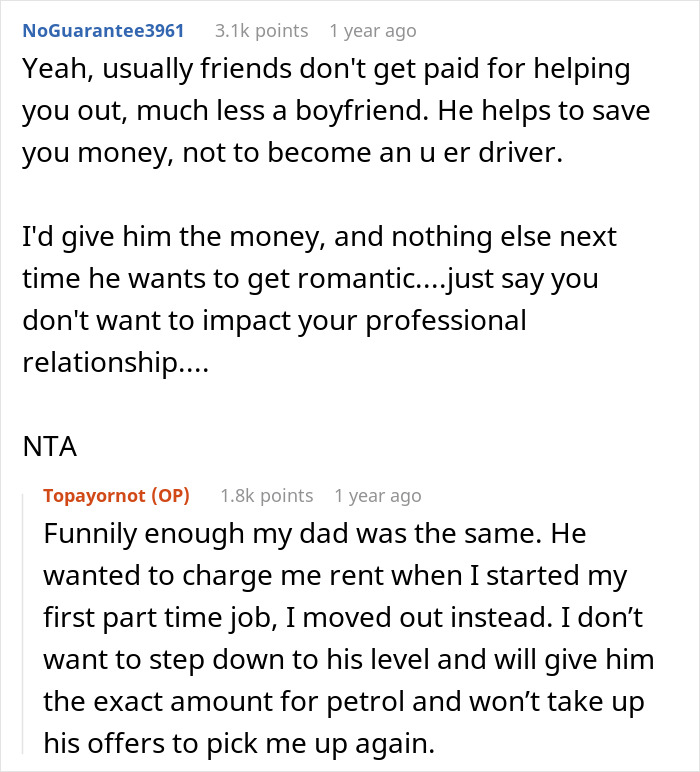 Boyfriend Demands To Be Paid The Same As Uber For Picking Girlfriend Up From Work, And The Woman Is Perplexed Boyfriend Demands To Be Paid The Same As Uber For Picking Girlfriend Up From Work, And The Woman Is Perplexed