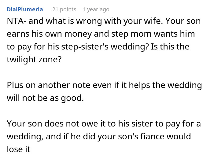 "It's Absurd": Dad Refuses To Ask Son To Fund Stepdaughter's Wedding, Family Drama Ensues