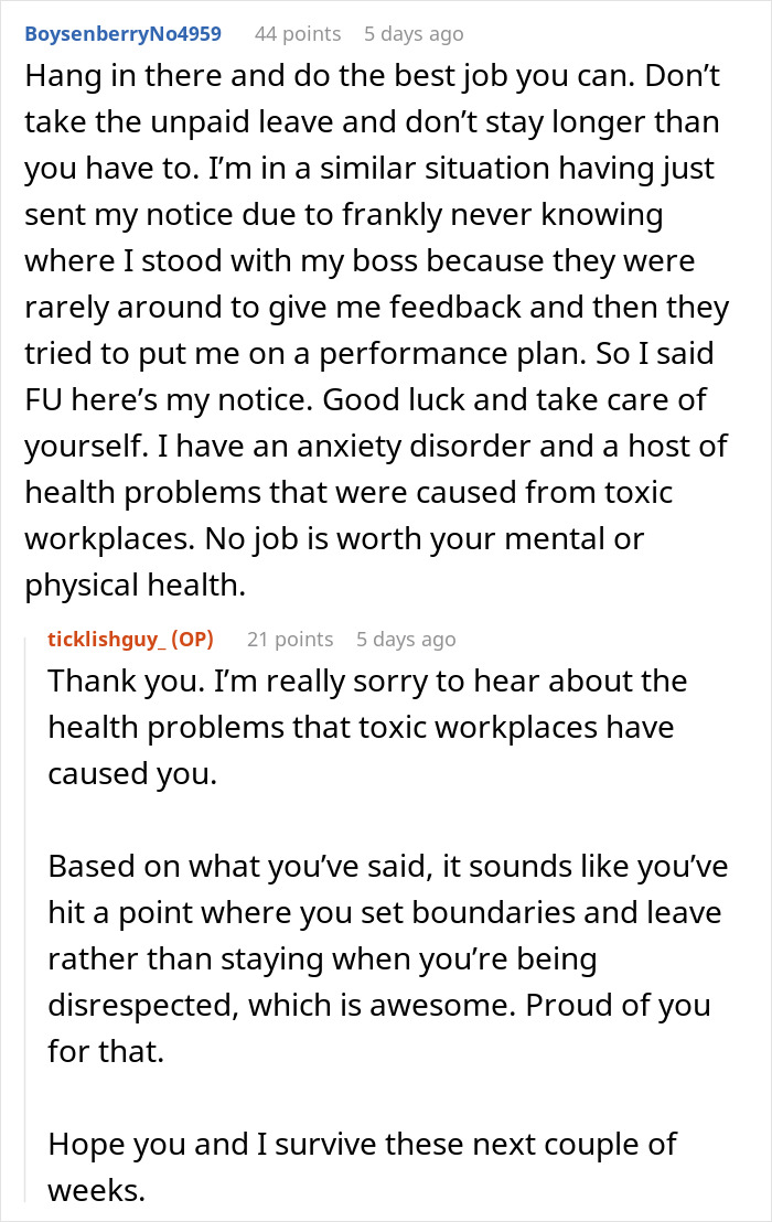 “Everything Is Urgent And Panicked”: Man Puts In 2-Week Notice, Toxic Management Puts Months Of Work On His Desk Instead “Everything Is Urgent And Panicked”: Man Puts In 2-Week Notice, Toxic Management Puts Months Of Work On His Desk Instead