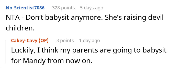 Person Gets Told Off For Disciplining SIL’s 2 Young Kids, Allows Them To Wreak Absolute Hell At Home Next Time They Babysit Person Gets Told Off For Disciplining SIL’s 2 Young Kids, Allows Them To Wreak Absolute Hell At Home Next Time They Babysit