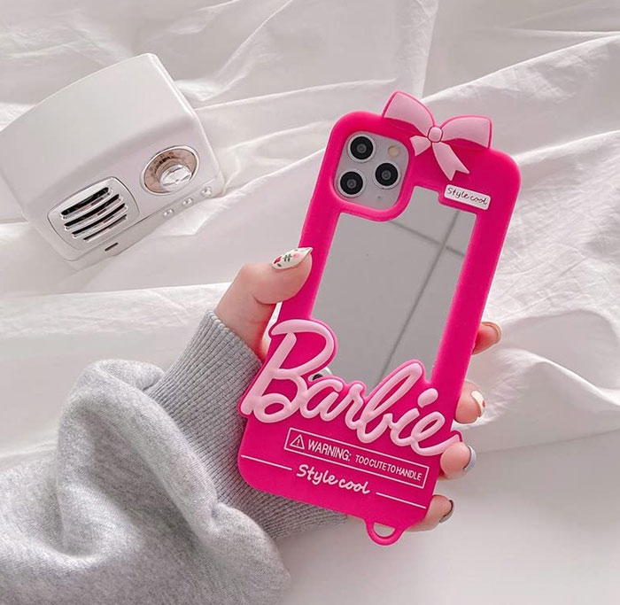 Barbie Phone Cover With Make Up Mirror