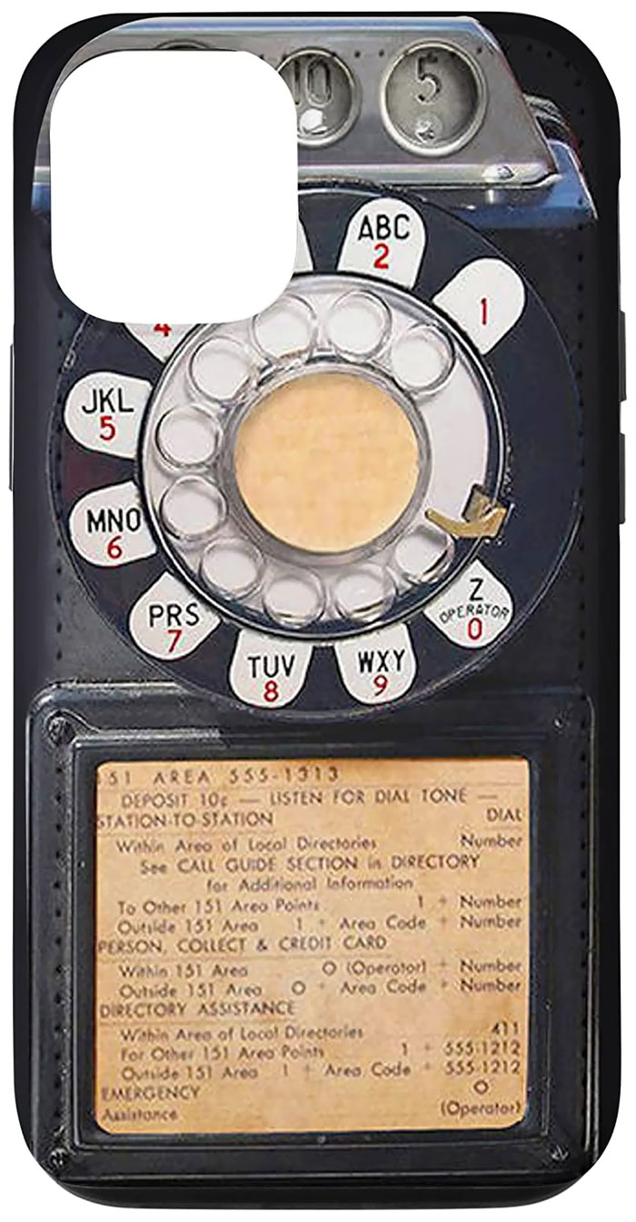 Retro Black Payphone Phone Cover