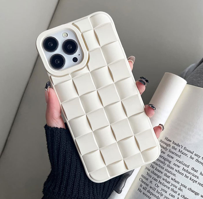 Plaid Weave Soft Silicone Phone Case