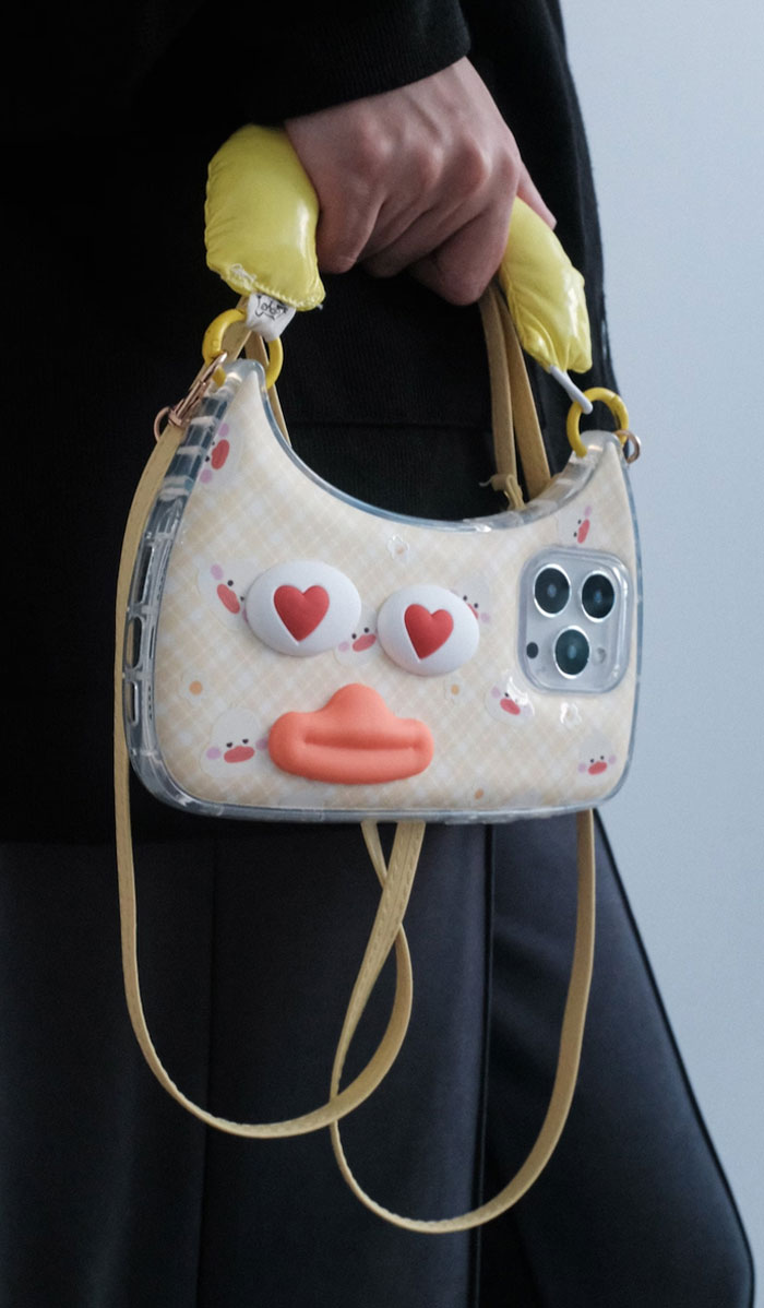Cute 3D Yellow Duck Handbag Phone Case